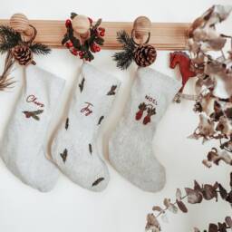 Personalized Christmas Santa Stocking/Custom Name Stocking /Christmas Embroidered Stocking/Fringe Family Christmas - thumbnail 2