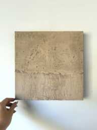 Wabi-Sabi Abstract Art 12x12 Neutral Textured Painting On Canvas - thumbnail 1