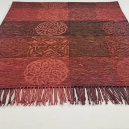 Calzeat Made in Scotland Jacquard Woven Celtic Knot Russet Throw - thumbnail 3
