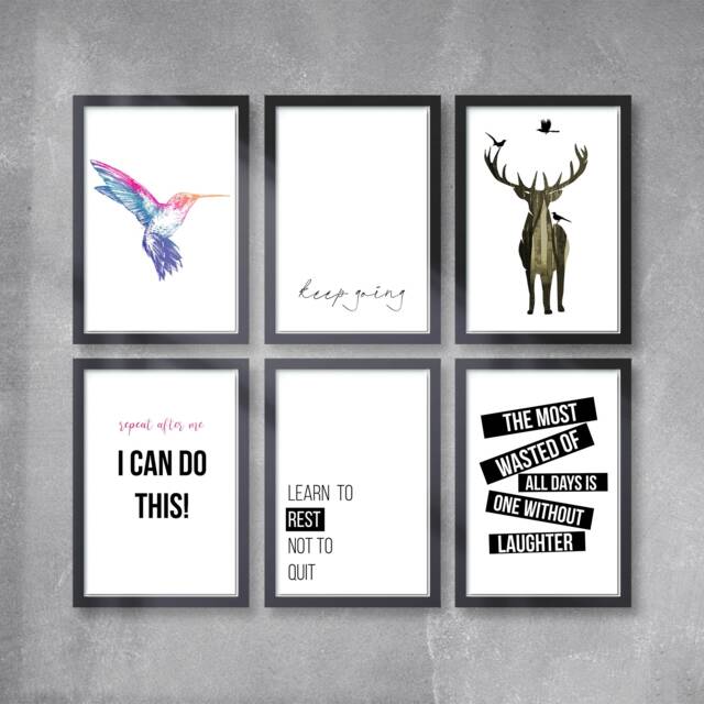 Inspirational Prints, Motivational Posters, Funny Framed Wall Art Quote A4 & A5Father's Day - image 1