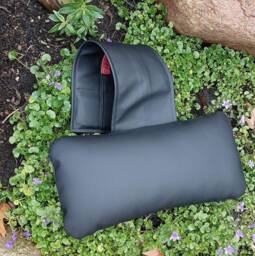 Karawunzlator Neck Pillow Artificial Leather 40 X 20 cm With Weight, Relaxation Pillows, Back Cushions - thumbnail 1