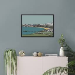 Llandudno Bay & Pier Float Framed Canvas By Welsh Artist Lisa Reeve - thumbnail 2