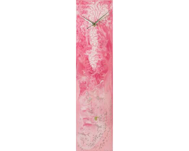 Pink & White Wall Clock Modern Home Decor Housewarming Gift For New Owner, Clocks Or Office Desk With Lighting - image 1