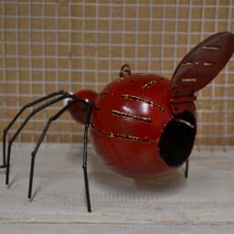 Metal Spider Tea Light Holder Garden Ornament Standing Candle Lantern Animal - thumbnail 2
