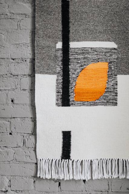 Moonlight Gray - Handwoven Modern Kilim Eclectic Area Rug Geometrical Wall Hanging Tapestry Tartaruga Studio - image 1