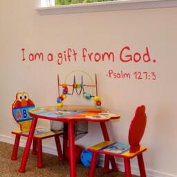 Vinyl Wall Word Sticker - I Am A Gift From God Psalm 1273 118 - thumbnail 1