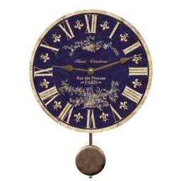 Blue Toile Pendulum Clock - thumbnail 1