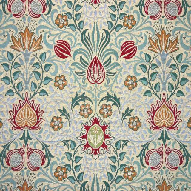 Custom Made William Morris Persian Natural Blackout/Lining Curtains Pinch /Triple Pleat - image 1
