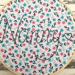 Nanny Embroidery Hoop Wall Art, Mother's Day Gift, Embroidered Decoration - thumbnail 3