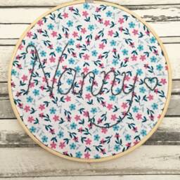 Nanny Embroidery Hoop Wall Art, Mother's Day Gift, Embroidered Decoration - thumbnail 2