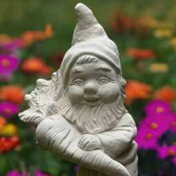 Outdoor Gnome Sculpture Concrete Pixie Statue Cement Elf Decoration Handmade Gnome Lover Gift Art Front Door Figurine - thumbnail 2