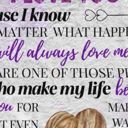 Sister Poem - Fleece Blanket 150cm X - thumbnail 3