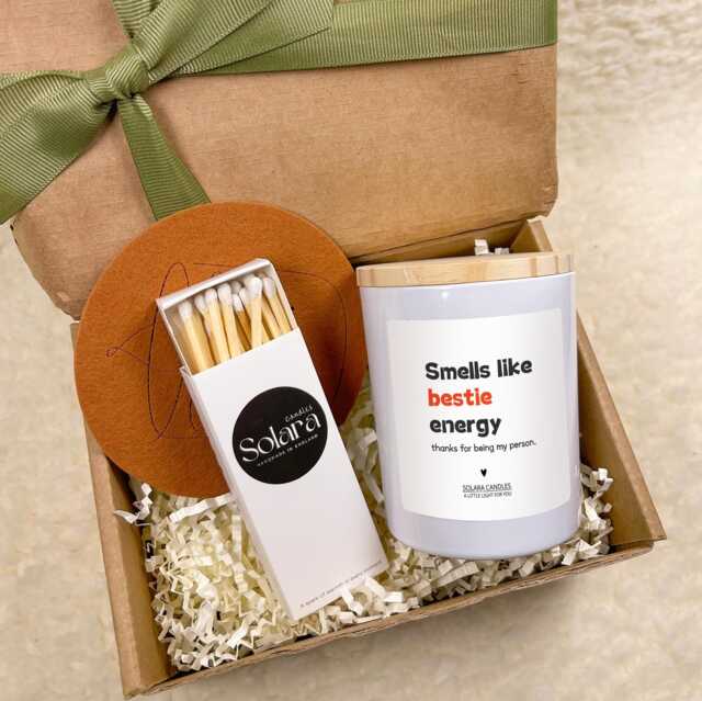 Bestie Energy Candle Gift For Best Friend, Funny Friendship Soy - image 1