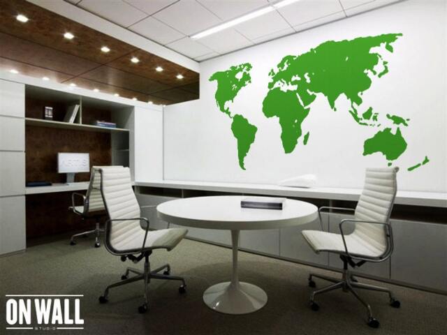 World Map Decal - World Map Vinyl Decal - Explore The From Home Stylish Wall Art For Kids Room, Playroom, Nursery Wm001 - image 1
