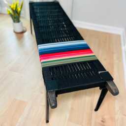 Hand-Woven Entryway Bench Mcm Style End Of Bed & Mudroom Seating - Custom-Made, Multiple Sizes - thumbnail 3