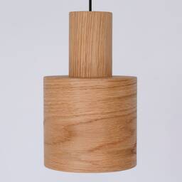 Oak Wood Bedside Pendant Lights Set Of 2 - Modern Bedroom Hanging Lamps - thumbnail 2