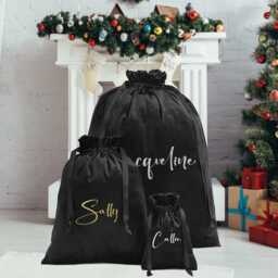 Personalised Large Santa Sack, Christmas Family Bag, Stocking Sack With Name, Gift Holiday For Kids - thumbnail 3