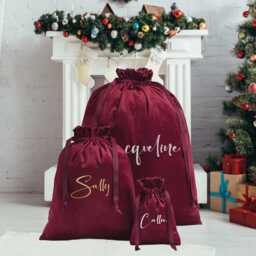 Personalised Large Santa Sack, Christmas Family Bag, Stocking Sack With Name, Gift Holiday For Kids