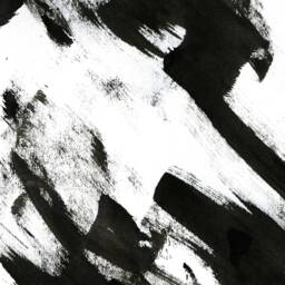 Set Of 2 Abstract Black White Art Poster Prints Pair, Monochrome Simple Bedroom Lounge Hallway Kitchen, Brush Stroke Detail Texture - thumbnail 2