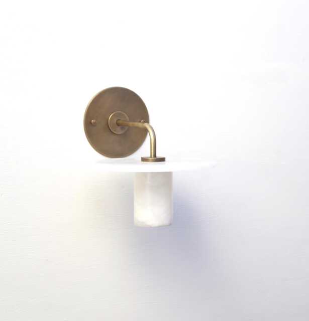 Wall Sconce Light, With Alabaster Shade, Alabaster, Ul Listed, No.0309 - image 1