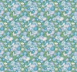 Liberty London Clover Fitted Crib Sheet - Blue Floral Nursery Bedding - thumbnail 1
