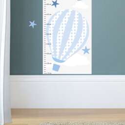 Blue Grey Hot Air Balloon Wall Stickers, Nursery Decor - thumbnail 3