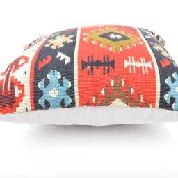 Handmade Kilim Pillow Cover, Wool Throw Pillow, Anatolian Design - 16x16 - thumbnail 4