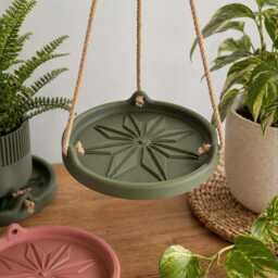 Hanging Plant Drip Tray Jute Rope - Indoor Planter - thumbnail 2