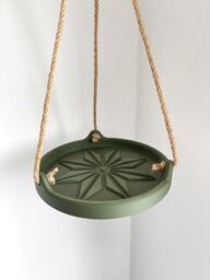 Hanging Plant Drip Tray Jute Rope - Indoor Planter - thumbnail 1