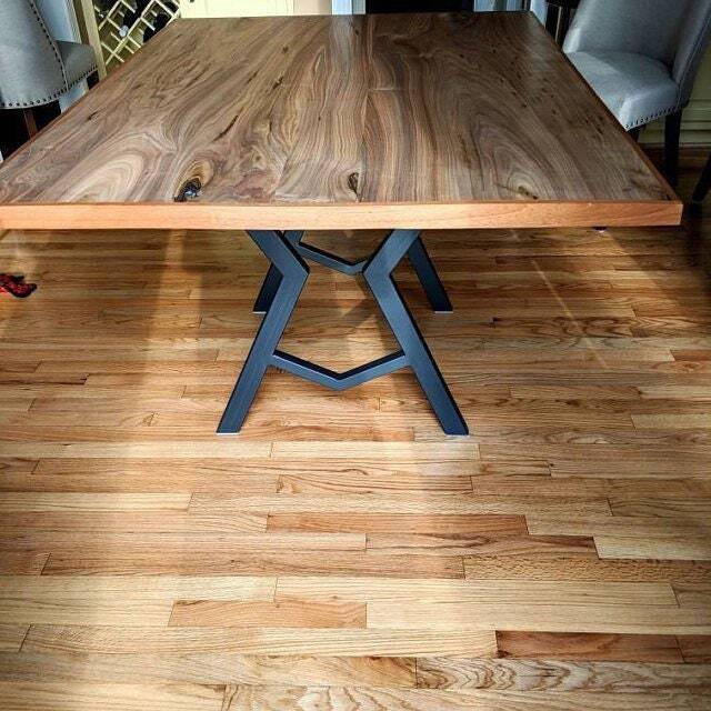 "28"" Metal Table Legs, Steel Base, Width 24"", Height 26"" - 30" - image 1