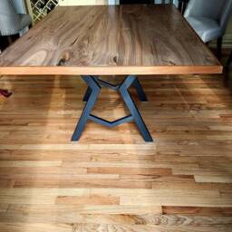 "28"" Metal Table Legs, Steel Base, Width 24"", Height 26"" - 30" - thumbnail 1