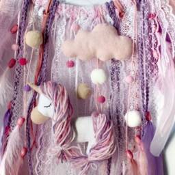 Pink Unicorn Dream Catcher Wall Hanging Decor For Girl's Room - thumbnail 2