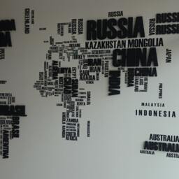 Free Shipping Map Large Wall Decal & Logo Signs 3D With Company For Office Decor Wall - thumbnail 3
