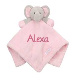 Personalised Baby Comforter Blankie/Blanket Gift - Quality Soft Toy Elephant Bunny - thumbnail 3