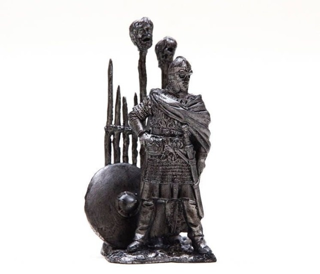 Tin 54mm Anglo-Saxon Warrior With Heads 5C. A.d - image 1