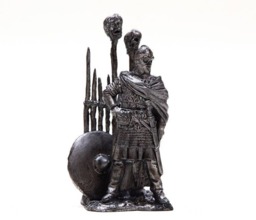 Tin 54mm Anglo-Saxon Warrior With Heads 5C. A.d - thumbnail 1