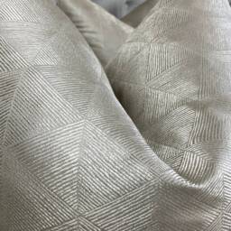 Luxury Textured Cushion Cover, Decorative Pillow - Designer Harlequin Fabric in Oyster Shimmer Geometric Design Sample Dm - thumbnail 2