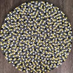 Nursery Rug - The Dark Knight Free Shipping Felt Ball Decor Play Mat Wool Pom - thumbnail 2