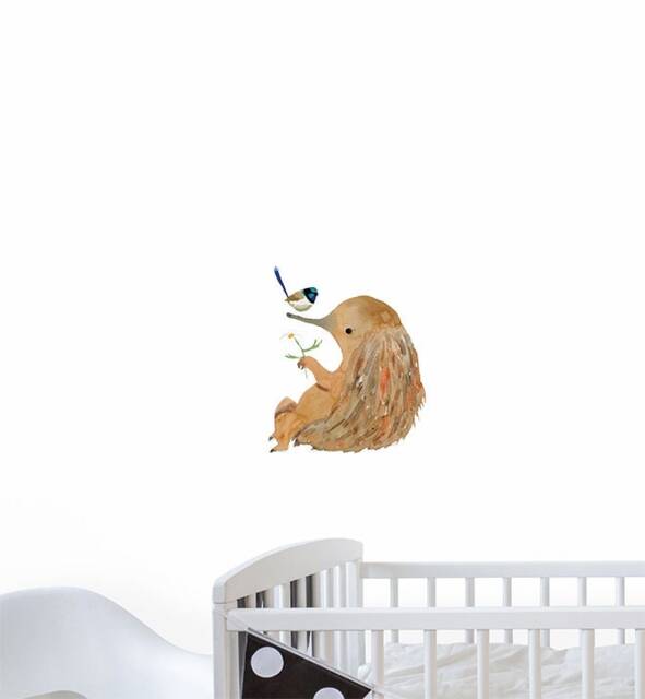 Echidna Bird Wall Sticker Decal - Kids Stickers, Animals Childrens Decals, Art, Room, Girl, Boy