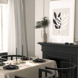 Neutral Wall Prints, Botanical Bedroom Line Art, Beige Home Decor, Hand Drawn Plants, Set Of 3 Prints A2 - thumbnail 3