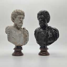 Marcus Aurellius Bust, 3D Print Roman Art Statuette, Hellenistic Marble Sculpture, Roman Emperor State, Faux Stone Statue, Historical Figure - thumbnail 1