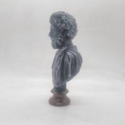 Marcus Aurellius Bust, 3D Print Roman Art Statuette, Hellenistic Marble Sculpture, Roman Emperor State, Faux Stone Statue, Historical Figure - thumbnail 3