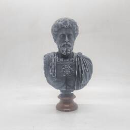 Marcus Aurellius Bust, 3D Print Roman Art Statuette, Hellenistic Marble Sculpture, Roman Emperor State, Faux Stone Statue, Historical Figure - thumbnail 2