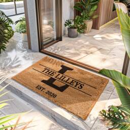 Realtor Monogram Doormat - Custom Door Mat Personalized New Home Gift Housewarming Closing - thumbnail 1