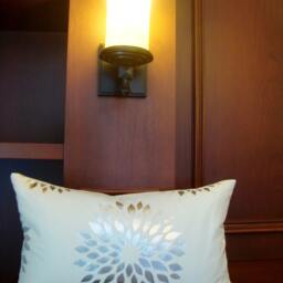 Silver Floral Lumbar Pillow Cover, White Lurex Accent - 12x20 - thumbnail 3