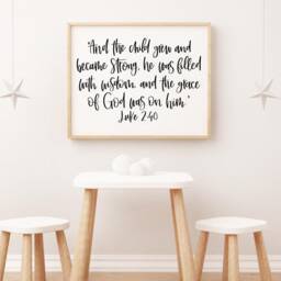 And The Child Grew Luke 240 Nursery Wall Decor, Digital Quotes & Sayings, Modern Prints, Printable Art - thumbnail 1