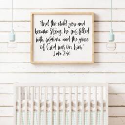 And The Child Grew Luke 240 Nursery Wall Decor, Digital Quotes & Sayings, Modern Prints, Printable Art - thumbnail 2