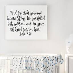 And The Child Grew Luke 240 Nursery Wall Decor, Digital Quotes & Sayings, Modern Prints, Printable Art - thumbnail 3