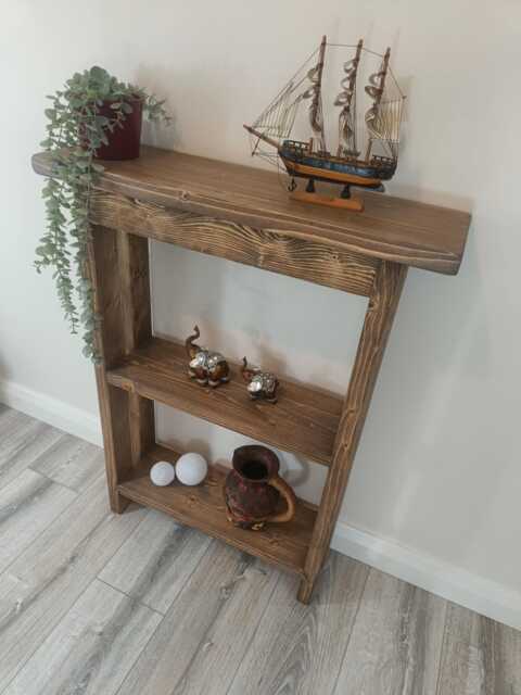 Console Table, Two Shelves, Handmade - image 1