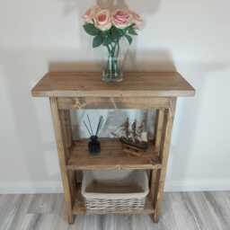 Console Table, Two Shelves, Handmade - thumbnail 3